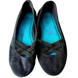 Black Canvas Blowfish Flats  Size 7